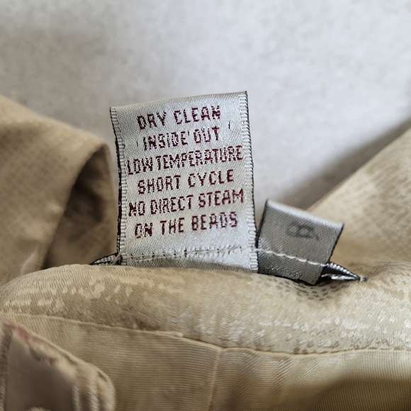 Adrianna Papell Size 10 Vintage Silk Skirt Suit Set Champagne Formal Midi READ - Picture 6 of 11